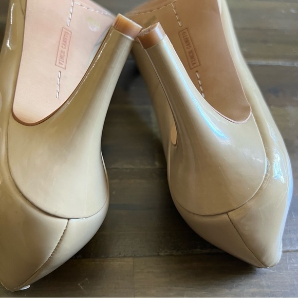 Vince Camuto Desti Patent Platform Nude Heels - Picture 8 of 11